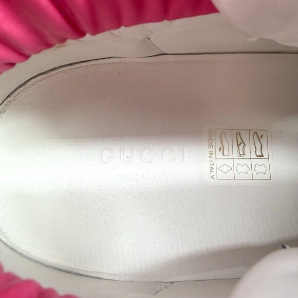 Gucci "New Ace" Black Leather High Top Sneakers Shoes Size 38.5 US 8.5 Women's - Picture 16 of 16